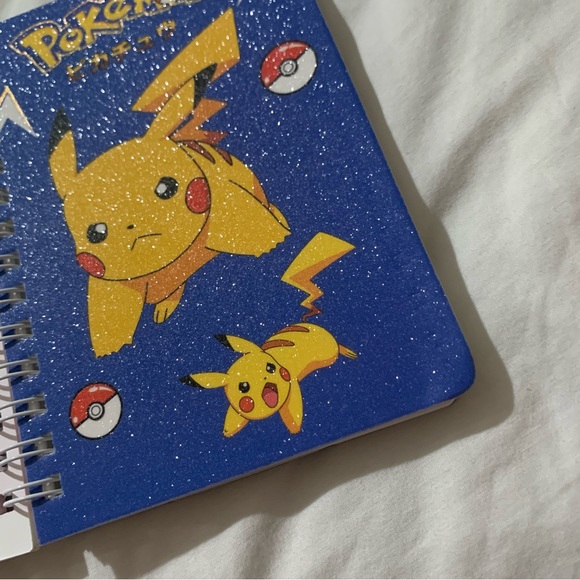 Pokemon | Office | Blue Pokemon Pikachu Glitter Mini Spiral Notebook ...